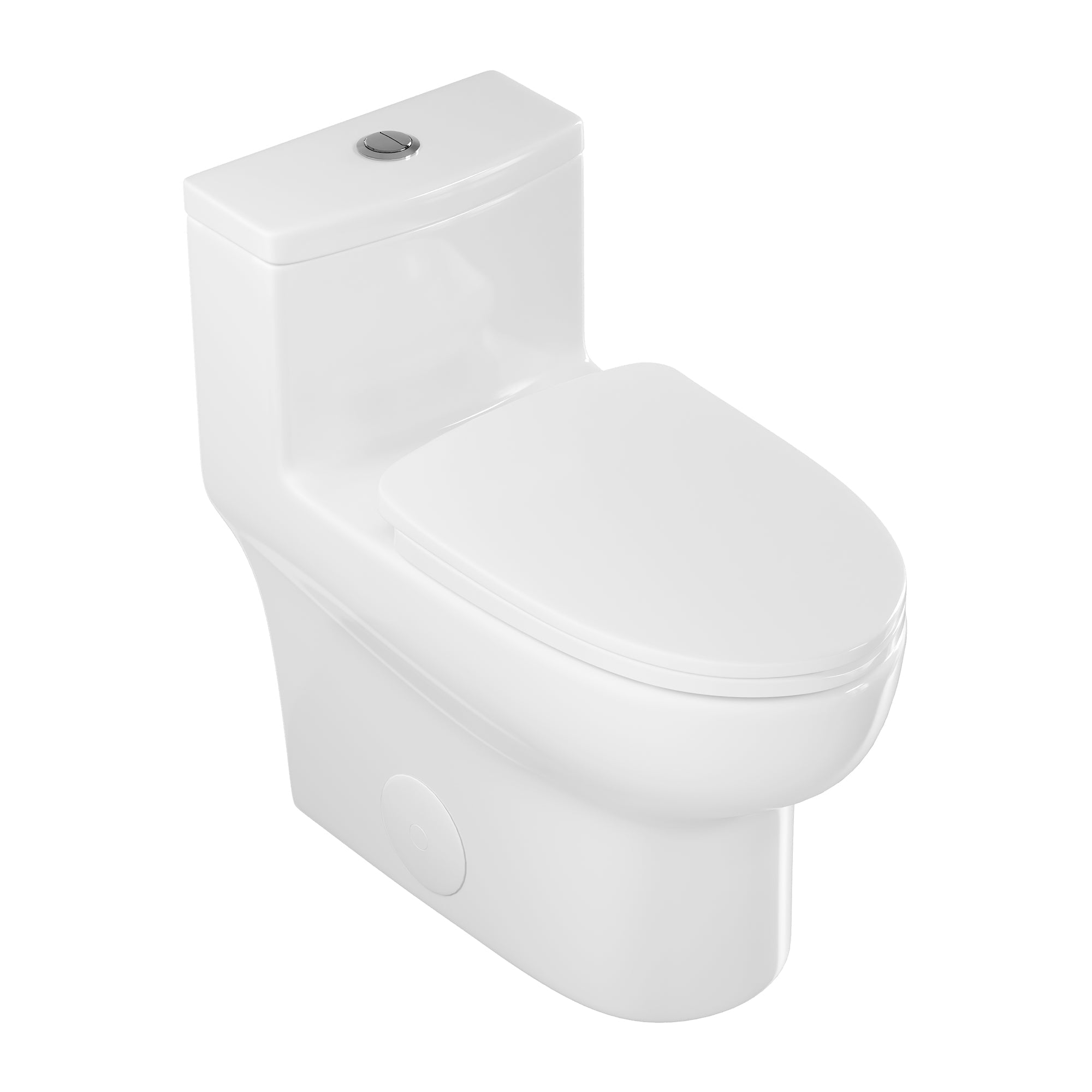 DeerValley Elongated Bathroom Toielt, Dual Flush 1.1/1.6 GPF White Modern Toilet with ADA Seat Height, 12" Rough-In,DV-1F026Pro