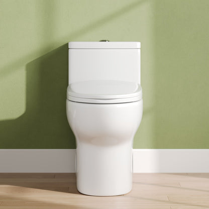 DeerValley Elongated Bathroom Toielt, Dual Flush 1.1/1.6 GPF White Modern Toilet with ADA Seat Height, 12" Rough-In,DV-1F026Pro