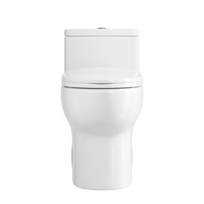 DeerValley Elongated Bathroom Toielt, Dual Flush 1.1/1.6 GPF White Modern Toilet with ADA Seat Height, 12" Rough-In,DV-1F026Pro