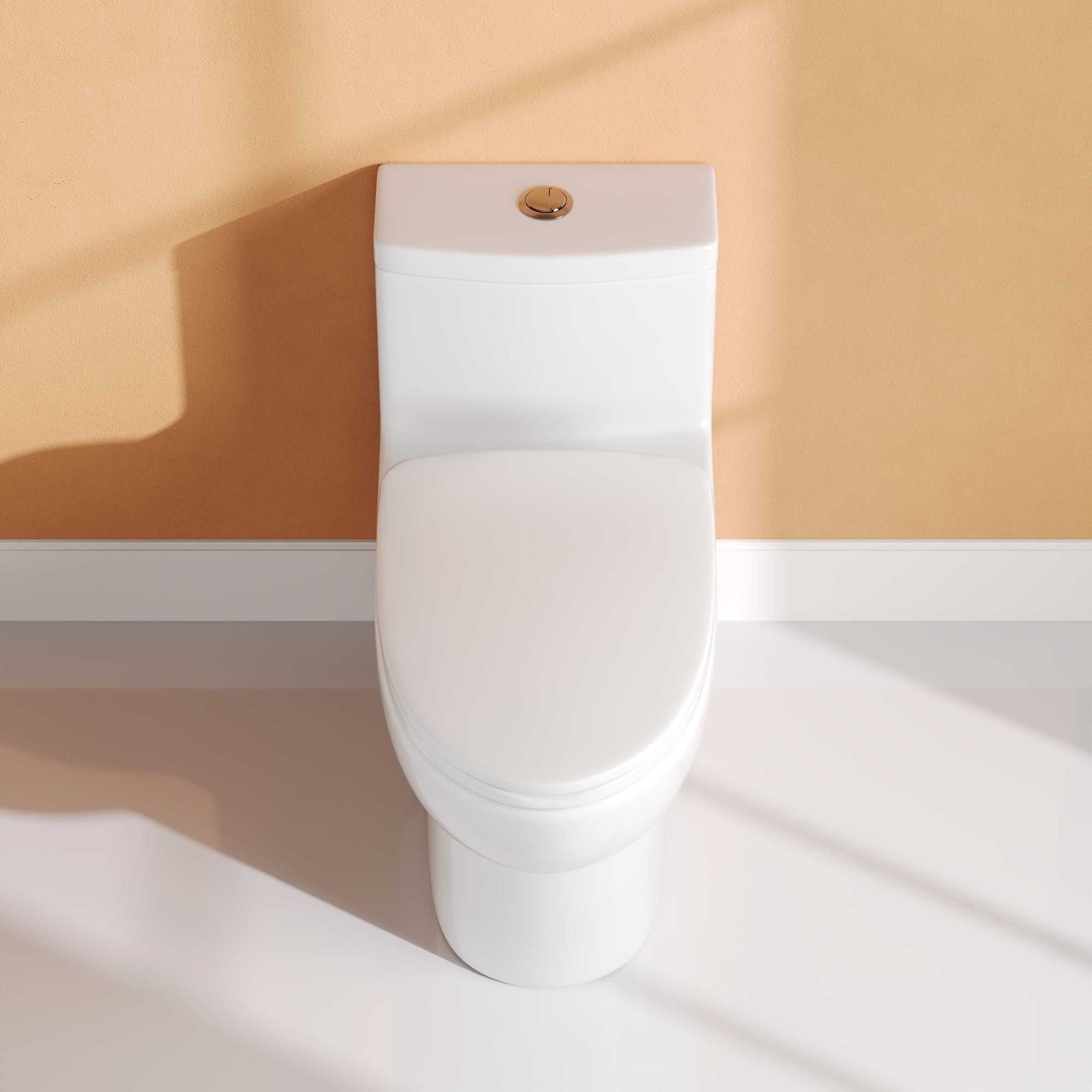 DeerValley Elongated Bathroom Toielt, Dual Flush 1.1/1.6 GPF White Modern Toilet with ADA Seat Height, 12" Rough-In,DV-1F026Pro