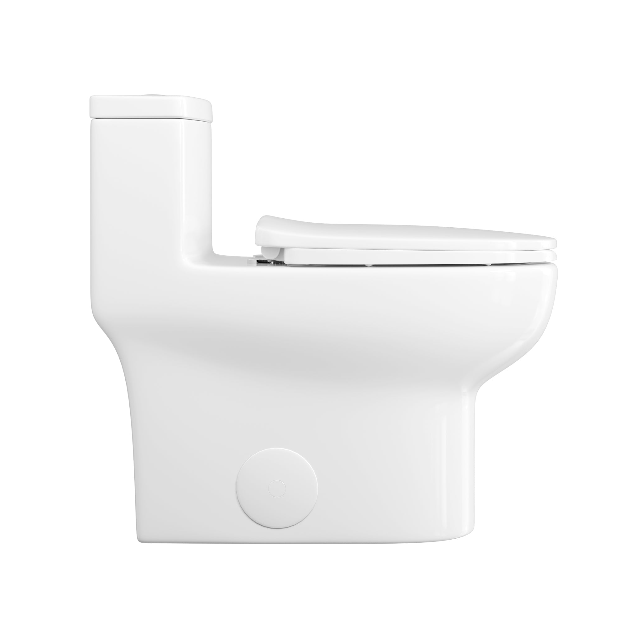 DeerValley Elongated Bathroom Toielt, Dual Flush 1.1/1.6 GPF White Modern Toilet with ADA Seat Height, 12" Rough-In,DV-1F026Pro