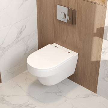 2-Piece Toilet Elongated Dual-Flush Wall Mounted Toilet  (Seat Included) - DV-1F00292-CF/DV-1F0292