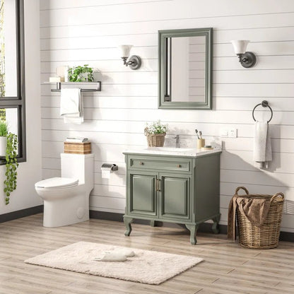 DeerValley Bath DeerValley DV-1F52508 Symmetry One Piece Toilet 1.1/1.6 GPF Elongated Standard Toilet with Comfortable Seat Height (Seat Included) Toilet