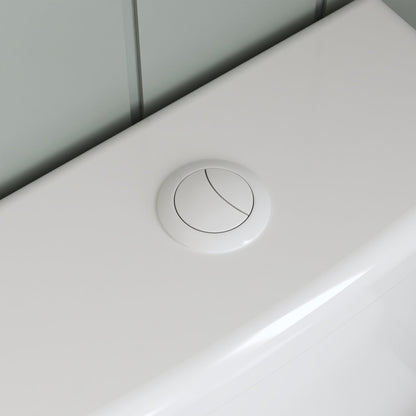 DeerValley Liberty Compact Toilets with Crisp White Button - High-Efficiency Round Toilet (Seat Included),DV-1F52812-G/W/B