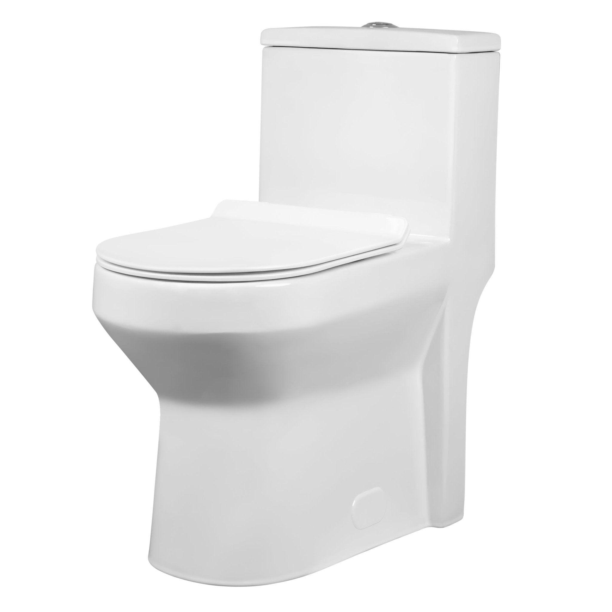 DeerValley Liberty Compact One-Piece Toilet with High-Efficiency Flush, ADA Comfort Height, Ultra-Thin Tank and Lid, Water-Saving Dual Flush (Seat Included)