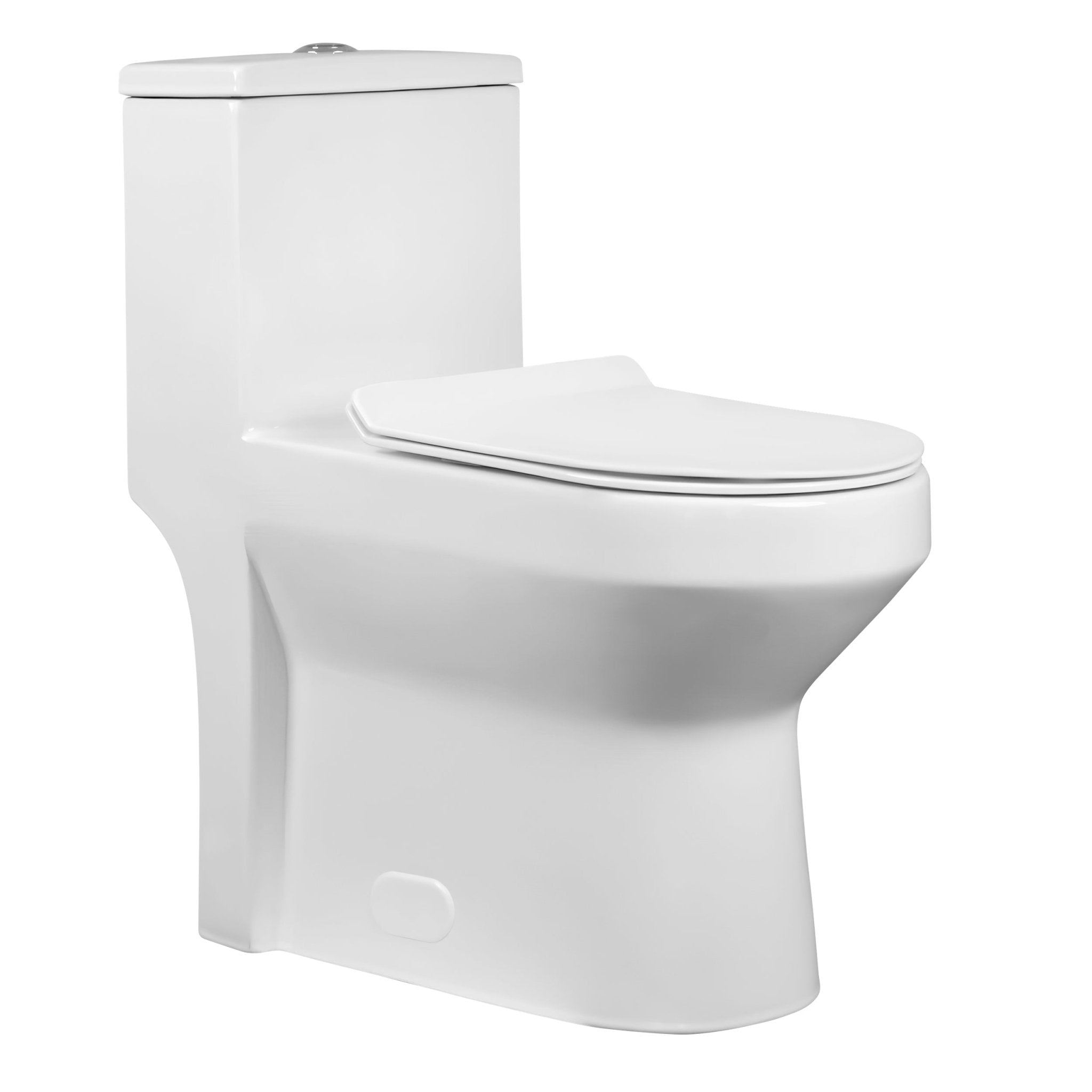 DeerValley Liberty Compact One-Piece Toilet with High-Efficiency Flush, ADA Comfort Height, Ultra-Thin Tank and Lid, Water-Saving Dual Flush (Seat Included)