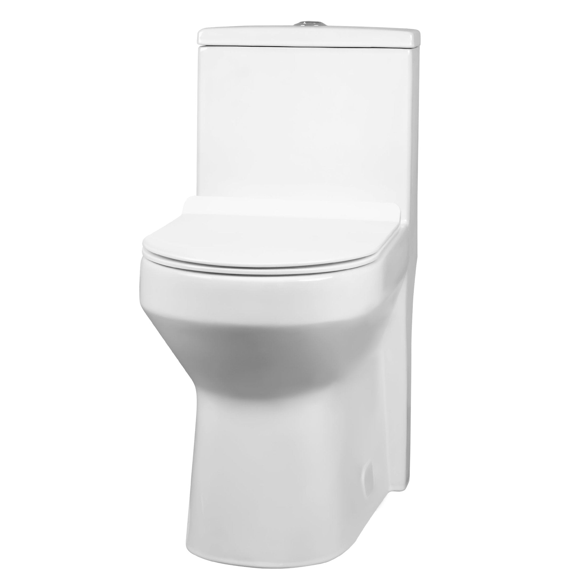 DeerValley Liberty Compact One-Piece Toilet with High-Efficiency Flush, ADA Comfort Height, Ultra-Thin Tank and Lid, Water-Saving Dual Flush (Seat Included)