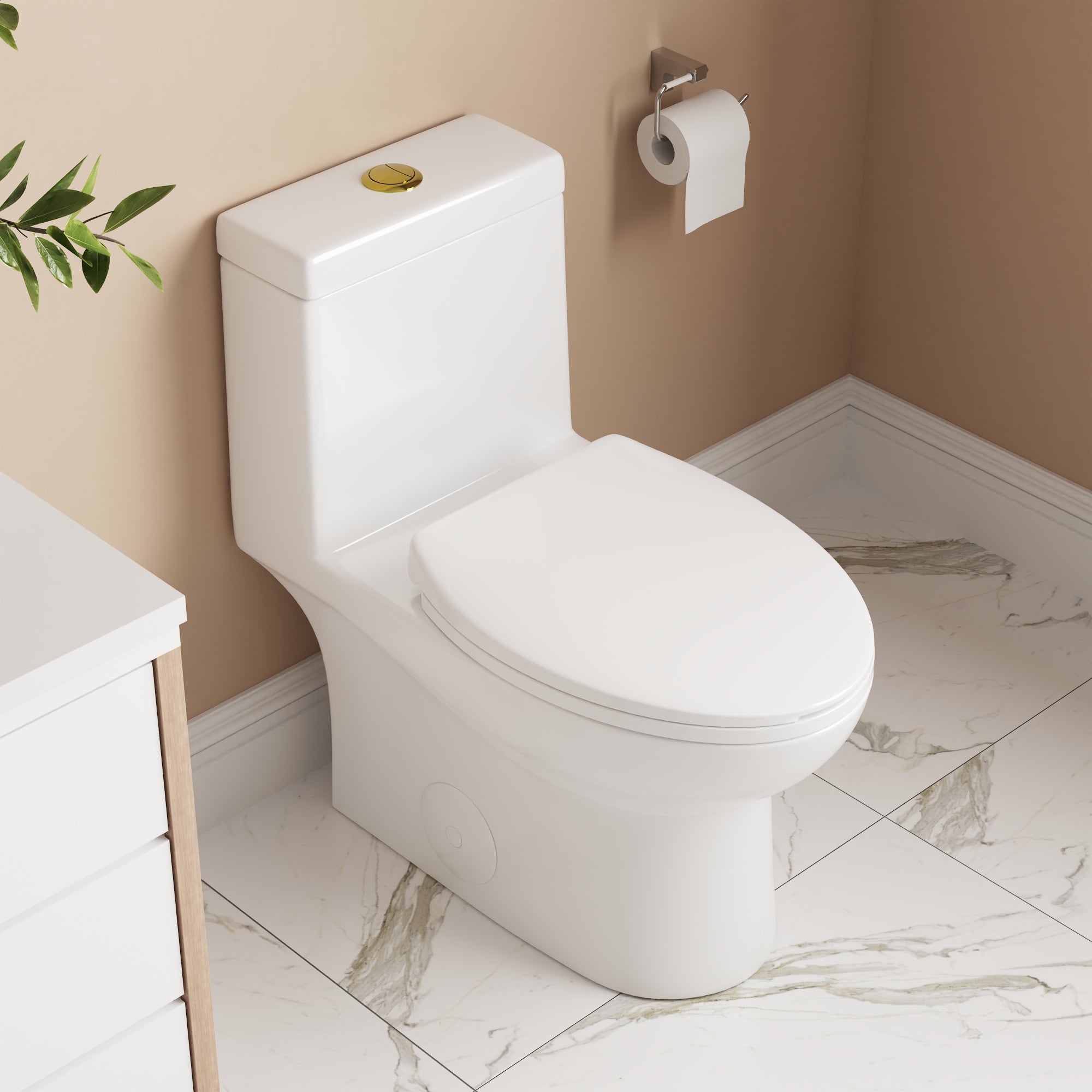 ALLY One-Piece Elongated Toilet, 1.1/1.6GPF Dual-Flush  with Multiple Colors