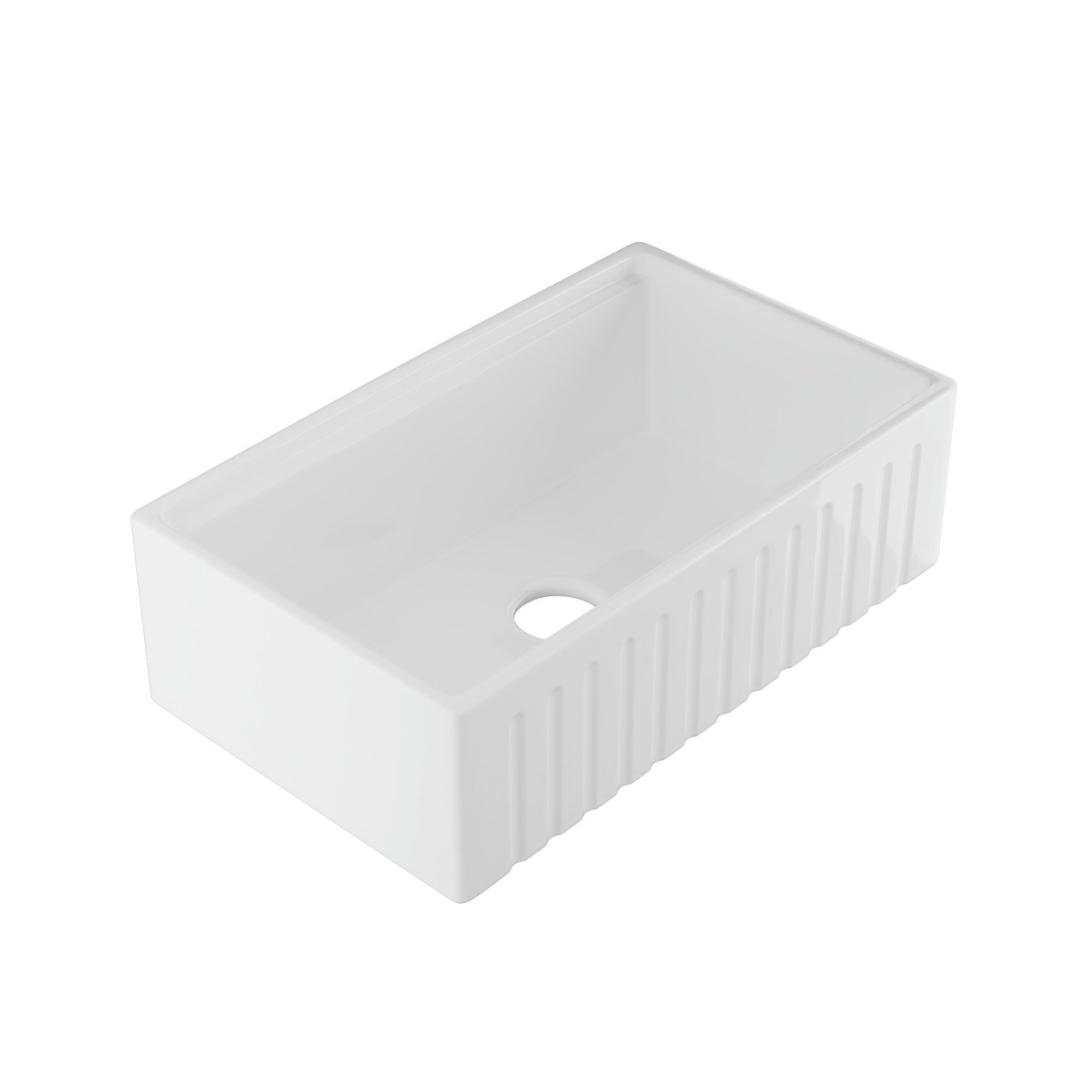 33" L X 20" W Rectangular Workstation Farmhouse Kitchen Sink, Easy-Cleaning