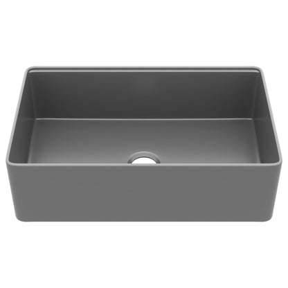 33"L X 20"W / 24"L X 20"W Rectangular Workstation Farmhouse Kitchen Sink, Smooth Surface