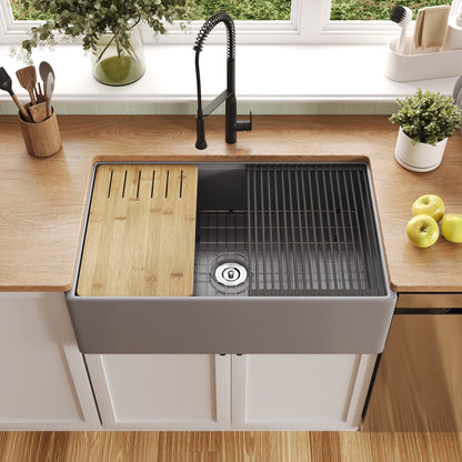 33"x20" Rectangular Workstation Kitchen Sink, Single Bowl With Multiple Colors