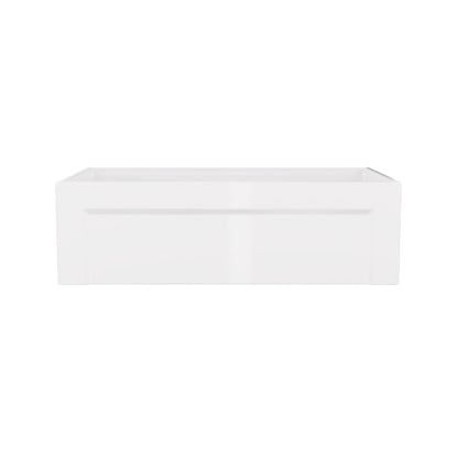 DeerValley White Farmhouse Workstation Sink, Reversible Fireclay Deep Single Bowl Apron Front Kitchen Sink, Undermount Farm Sink with Ledge and Accessories