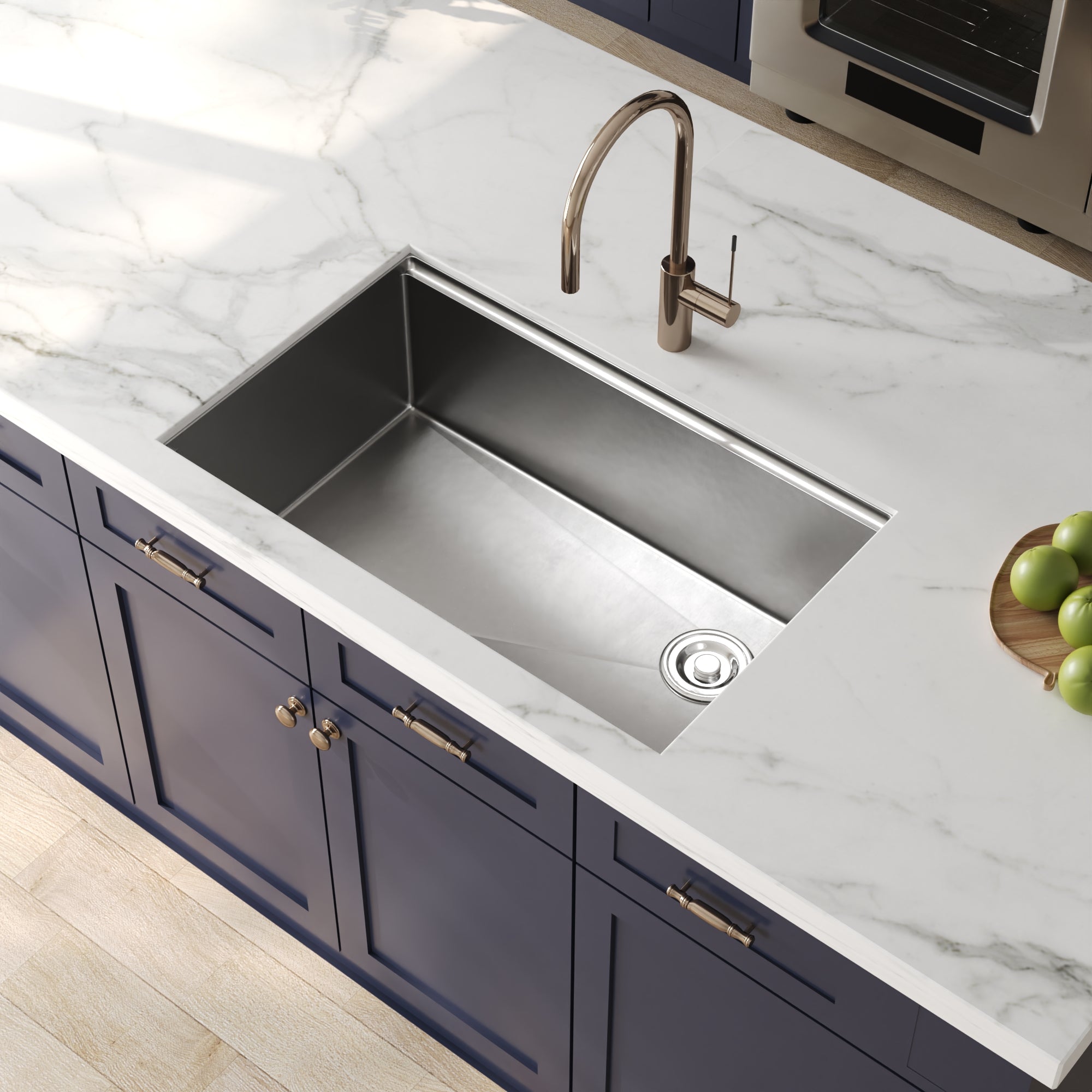 DeerValley DV-1K0330 Stainless Steel Kitchen Sinks Slide-Ledge