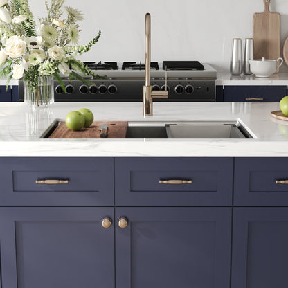 DeerValley Drop-In Kitchen Sink, S304 Stainless Steel Workstation Sink with Accessories