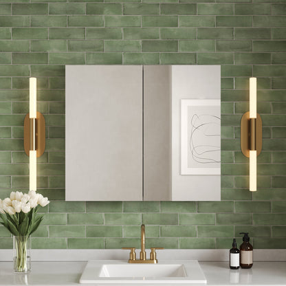 Rectangular Bathroom Medicine Cabinet, Frameless With Mirror With Multiple Types