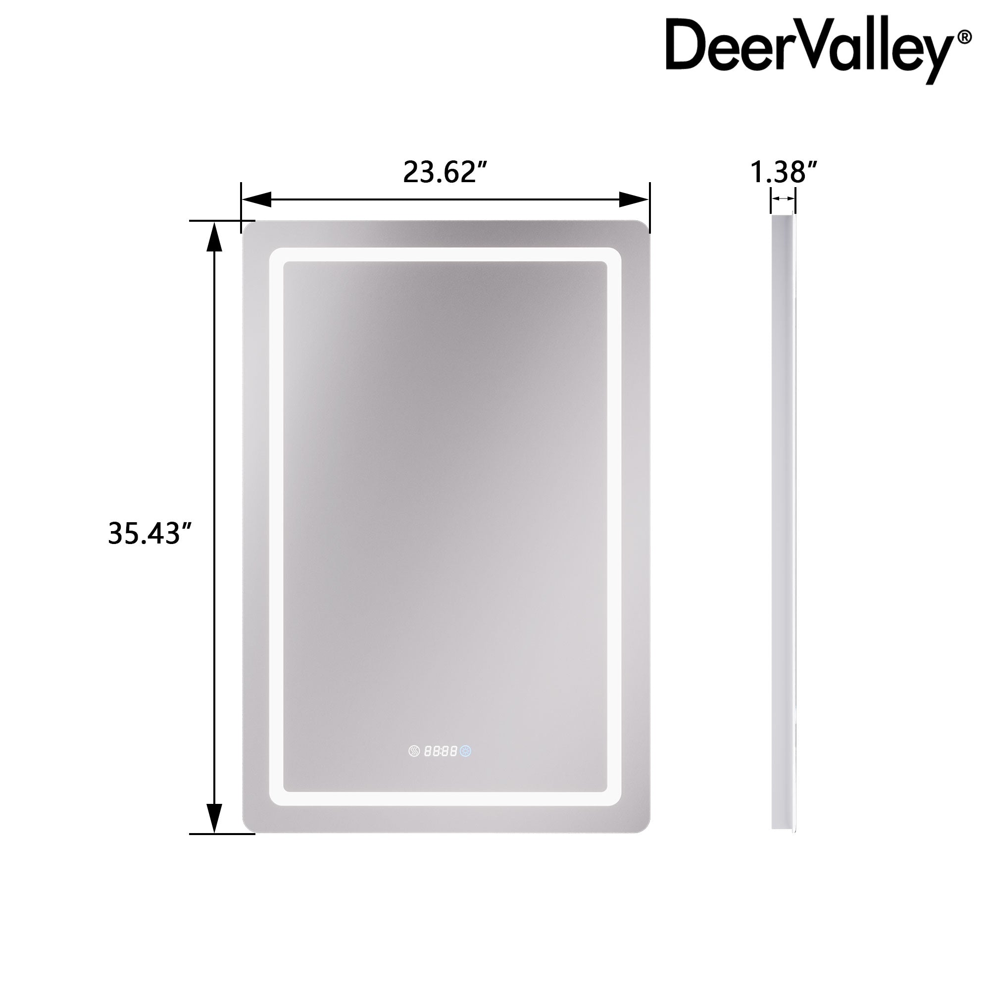 Led Bathroom Mirror with Lights,Smart Dimmable Vanity Mirrors for Wall, Anti-FogTime Mode Control Makeup Mirror