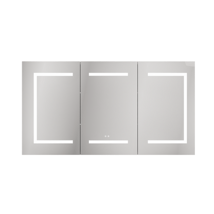 DeerValley 48" Smart LED Mirror Cabinet with Tri-Color Lighting, Stepless Dimming, and Defogger-DV-1MC0380