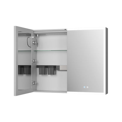 DeerValley Smart LED Mirror Cabinet with Tri-Color Lighting, Stepless Dimming, and Defogger