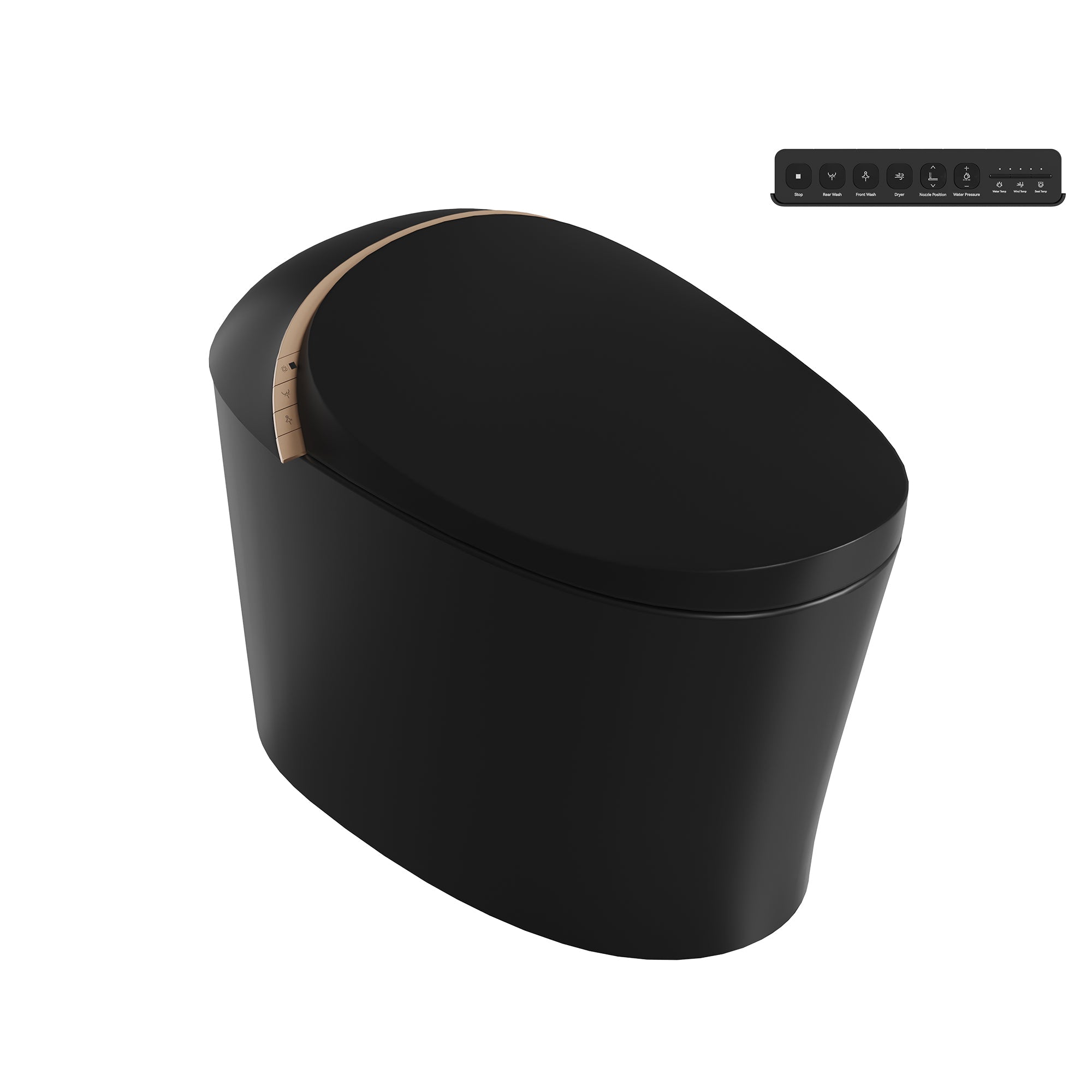 DeerValley DV-1S0160/V1/V3 Tankless Elongated Smart Toilet with Off-Seat Flush/Foot Sensor Flush, Automatic Tankless Toilet with Heated Seat, Warm Water Cleaning, Warm Air dryer