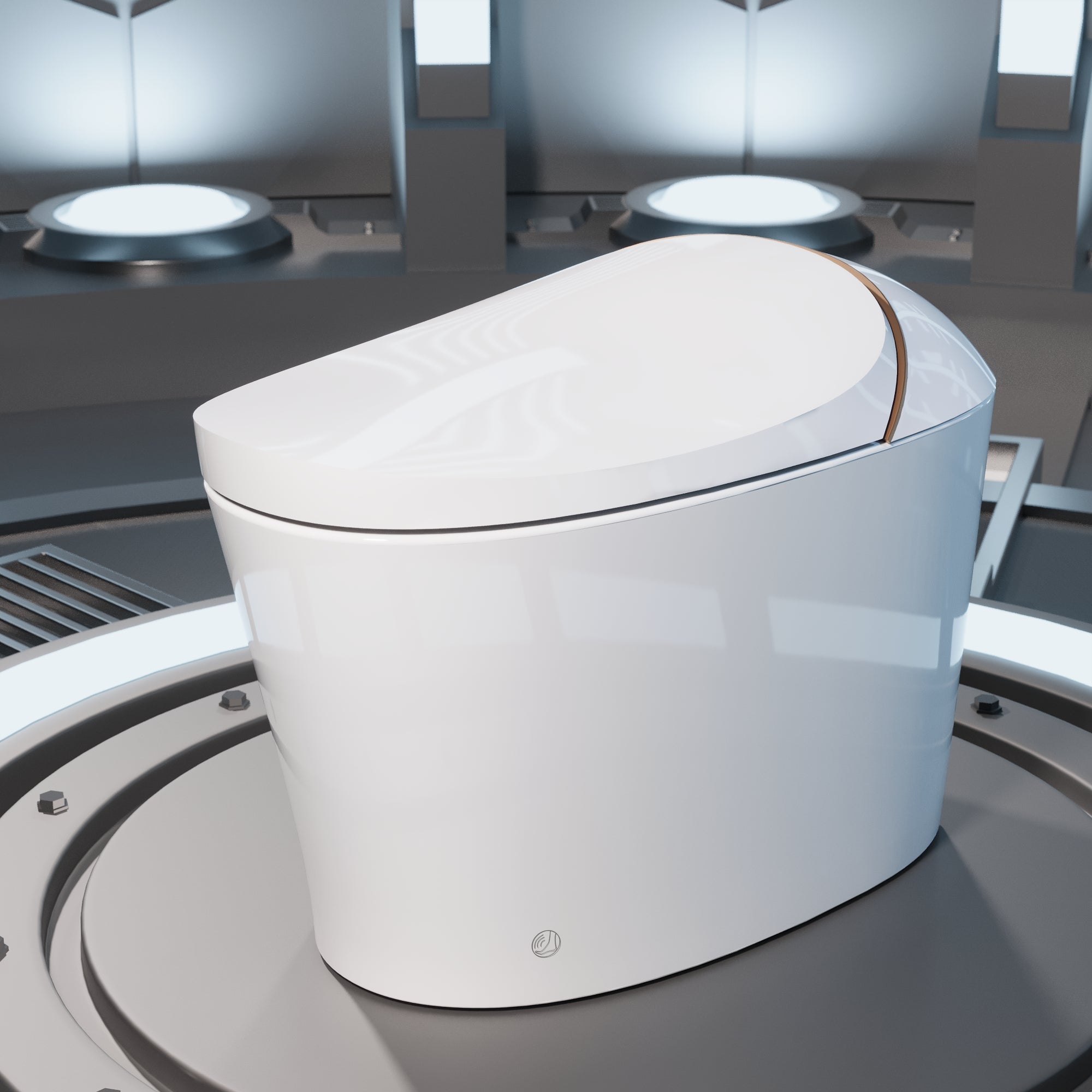 DeerValley DV-1S0160-V3 Premium Tankless Elongated Smart Bidet Toilet with Off-Seat Flush/Foot Sensor Flush, Automatic Tankless Toilet with Heated Seat, Warm Water Cleaning, Warm Air dryer