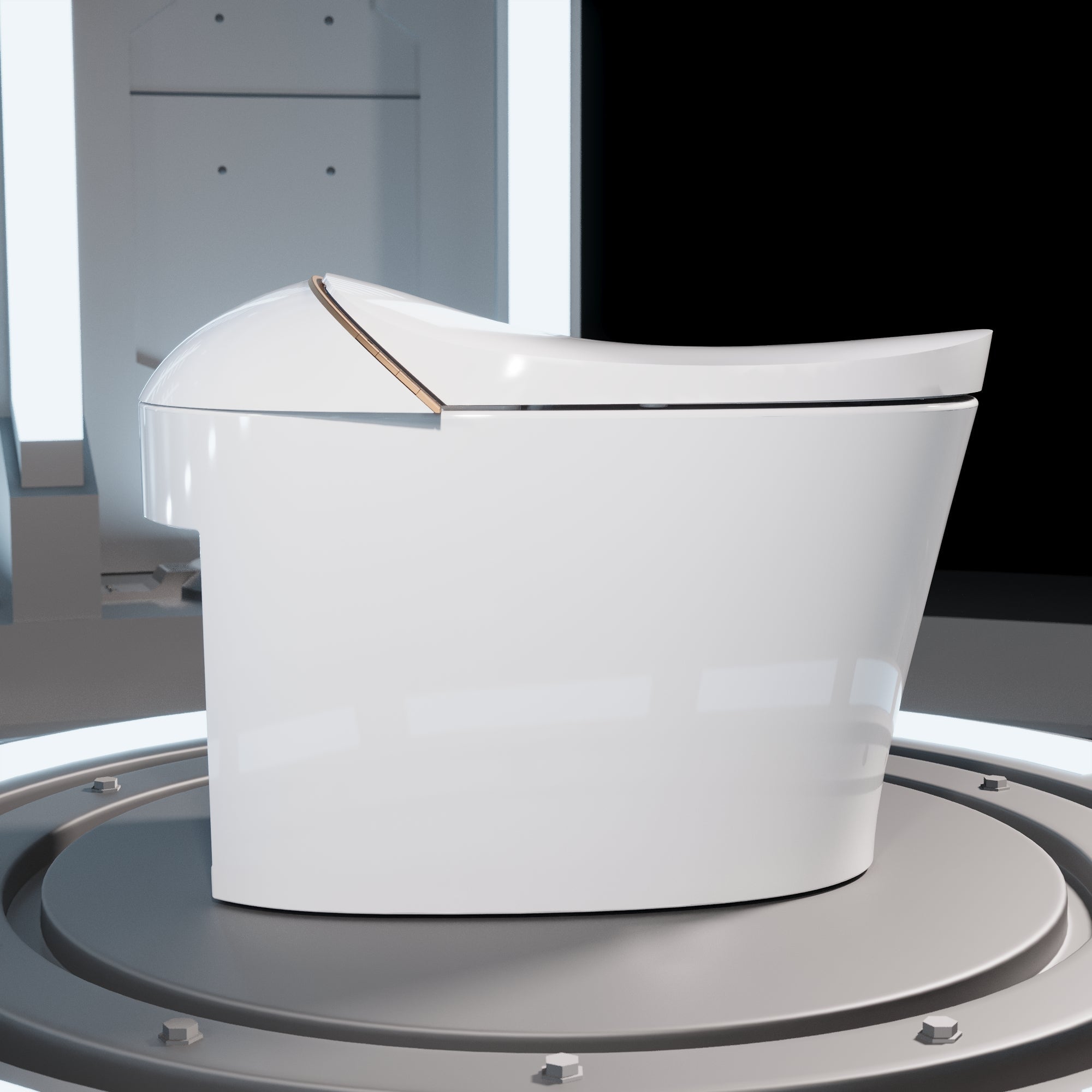 DeerValley DV-1S0160-V3 Premium Tankless Elongated Smart Bidet Toilet with Off-Seat Flush/Foot Sensor Flush, Automatic Tankless Toilet with Heated Seat, Warm Water Cleaning, Warm Air dryer