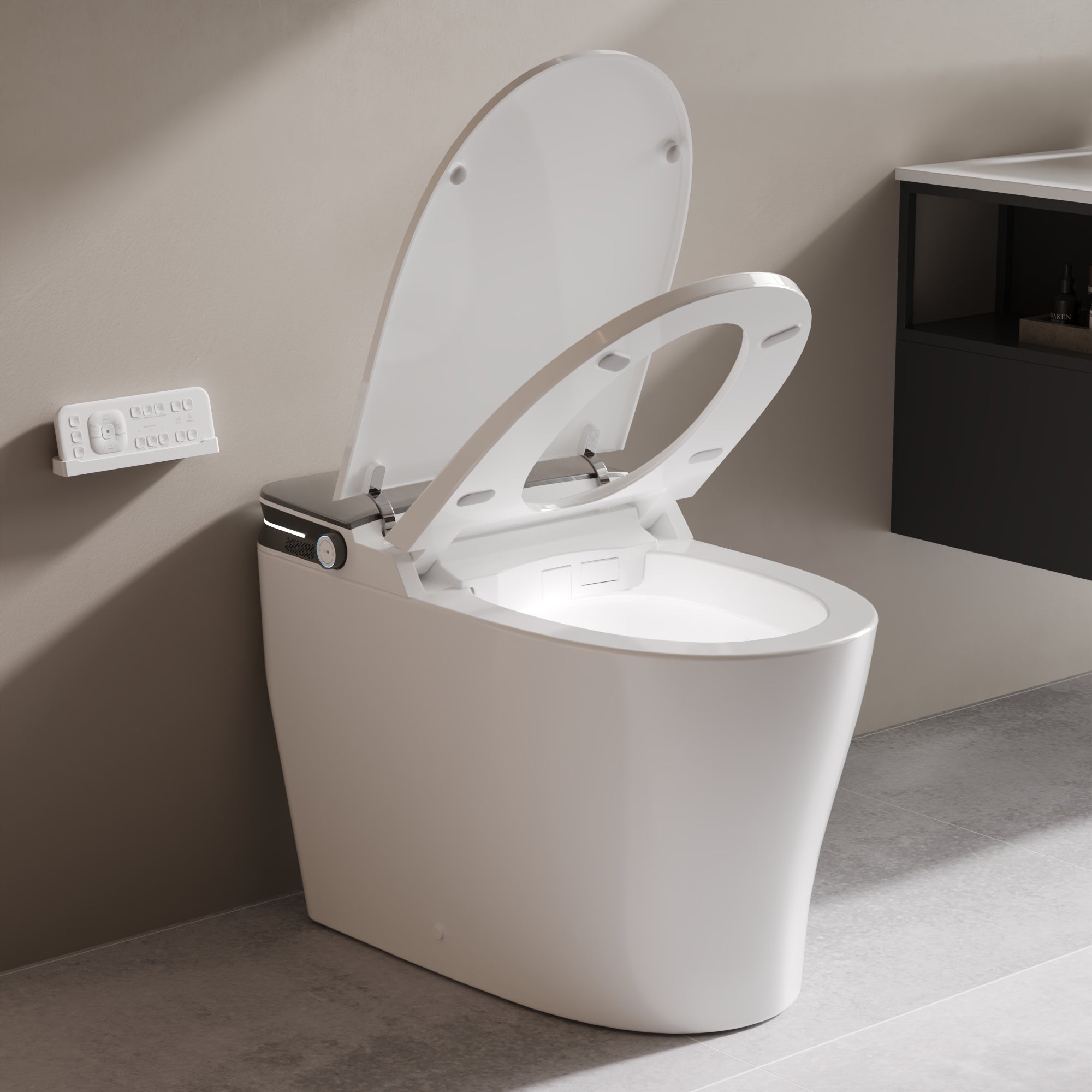 DeerValley DV-1S0371 Advanced Smart Toilet with ADA Height, Child-Friendly Wash Mode, Foam Shield, 1000 MAP Powerful Flush, Warm Water Cleansing, No Water Pressure Limit - One-Piece Design for Modern Bathrooms
