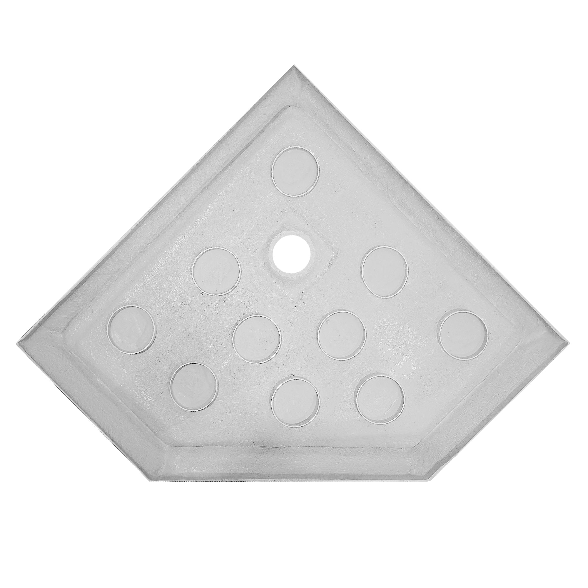 DeerValley 35" x 35" Neo-Angle Single Threshold Shower Base, Acrylic White, Single-Threshold