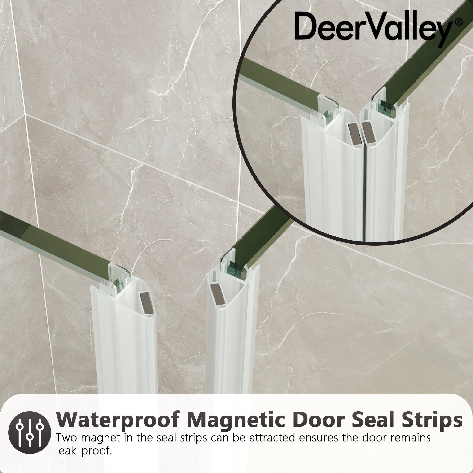 DYNASTY Framed Square Reversible Shower Enclosure, Double Sliding Door Corner Shower Door with 0.24" Clear Glass