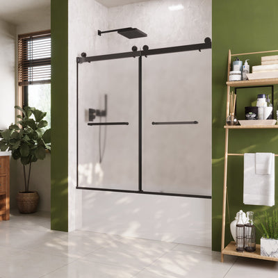 LIBERTY 60" x 62" Tub Shower Door Double Sliding Bypass Sliding Bathtub Door