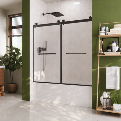 LIBERTY 60" x 62" Tub Shower Door Double Sliding Bypass Sliding Bathtub Door