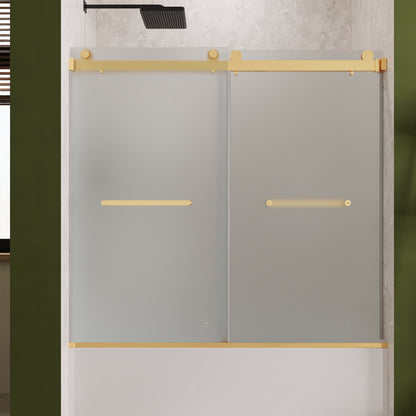 LIBERTY 60" x 62" Tub Shower Door Double Sliding Bypass Sliding Bathtub Door