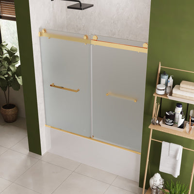 LIBERTY 60" x 62" Tub Shower Door Double Sliding Bypass Sliding Bathtub Door