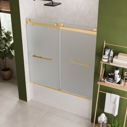 LIBERTY 60" x 62" Tub Shower Door Double Sliding Bypass Sliding Bathtub Door