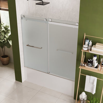 LIBERTY 60" x 62" Tub Shower Door Double Sliding Bypass Sliding Bathtub Door