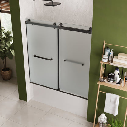 LIBERTY 59" x 59" Tub Shower Door Double Sliding Bypass Sliding Bathtub Door