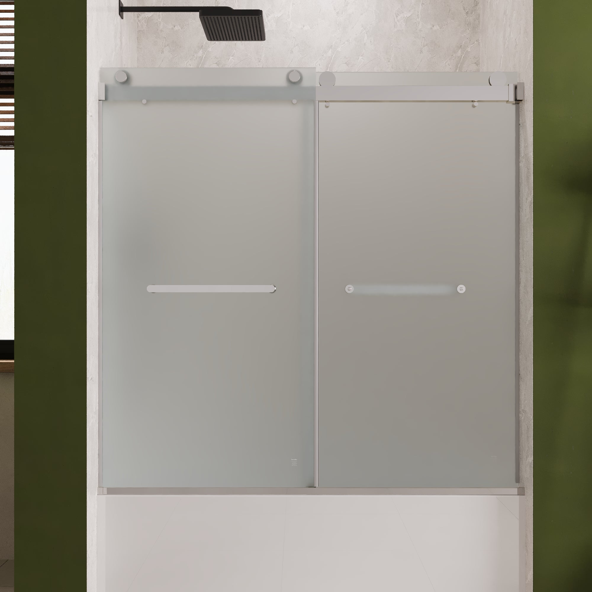 LIBERTY 59" x 59" Tub Shower Door Double Sliding Bypass Sliding Bathtub Door