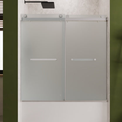 LIBERTY 59" x 59" Tub Shower Door Double Sliding Bypass Sliding Bathtub Door