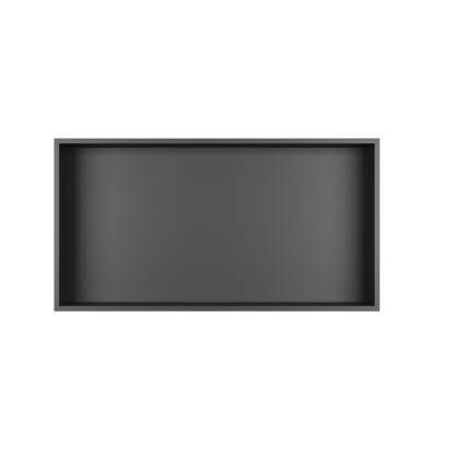 DeerValley 12" x 24" Single Shelf Shower Niche with Drainage Slope, Matte Black, White, or Stainless Steel Finish - Recessed Wall Bathroom Niche, No Tile Required