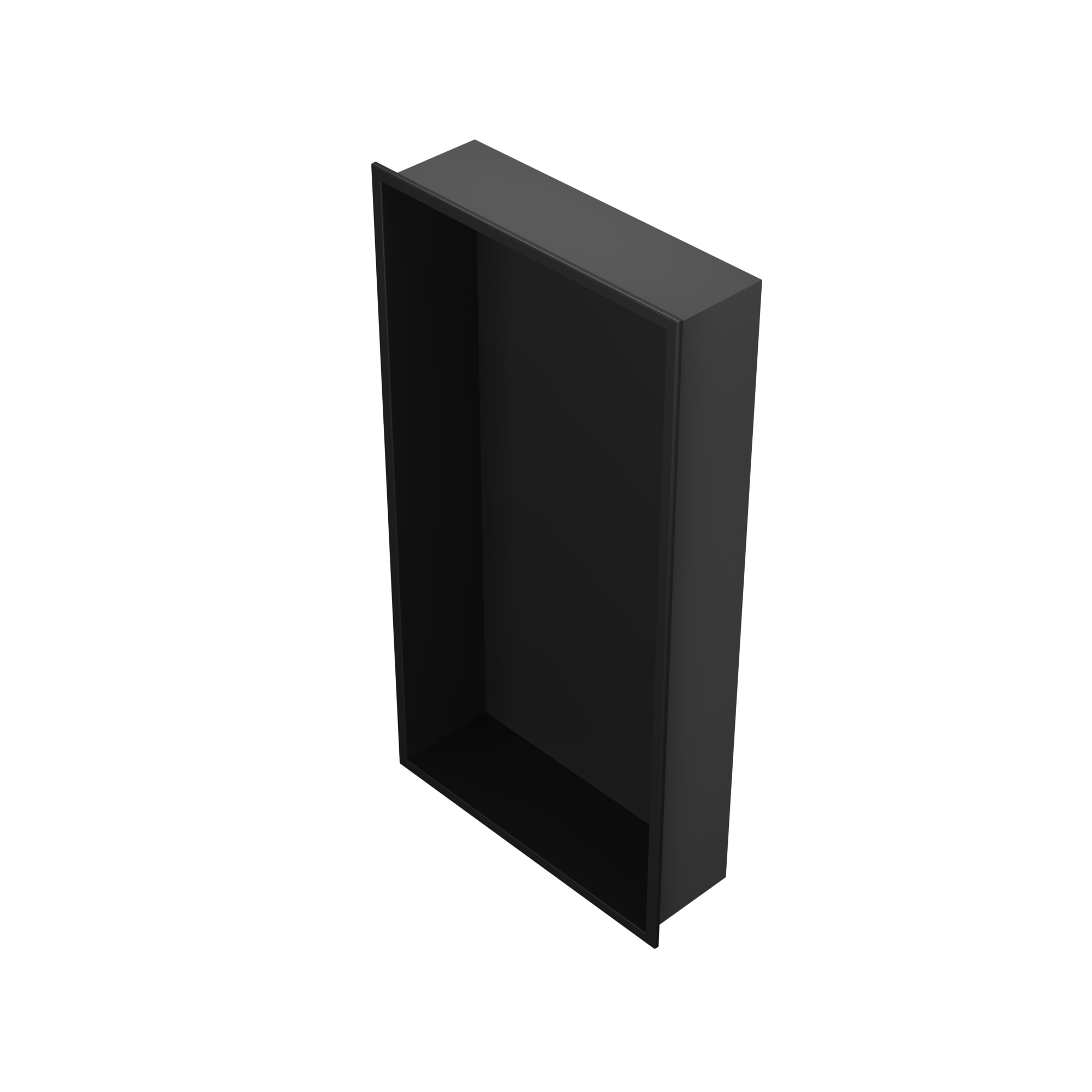 DeerValley 12" x 24" Single Shelf Shower Niche with Drainage Slope, Matte Black, White, or Stainless Steel Finish - Recessed Wall Bathroom Niche, No Tile Required