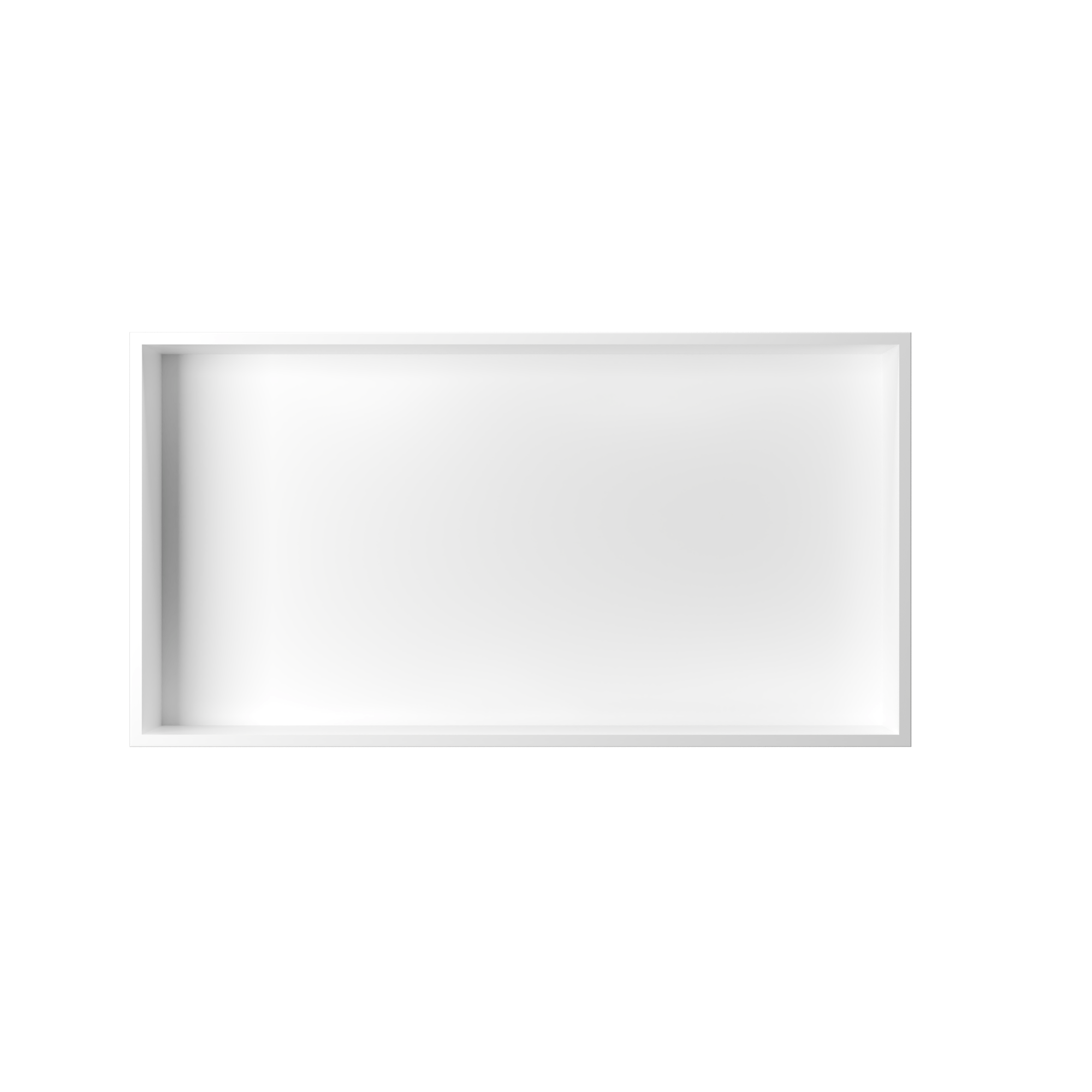 DeerValley 12" x 24" Single Shelf Shower Niche with Drainage Slope, Matte Black, White, or Stainless Steel Finish - Recessed Wall Bathroom Niche, No Tile Required