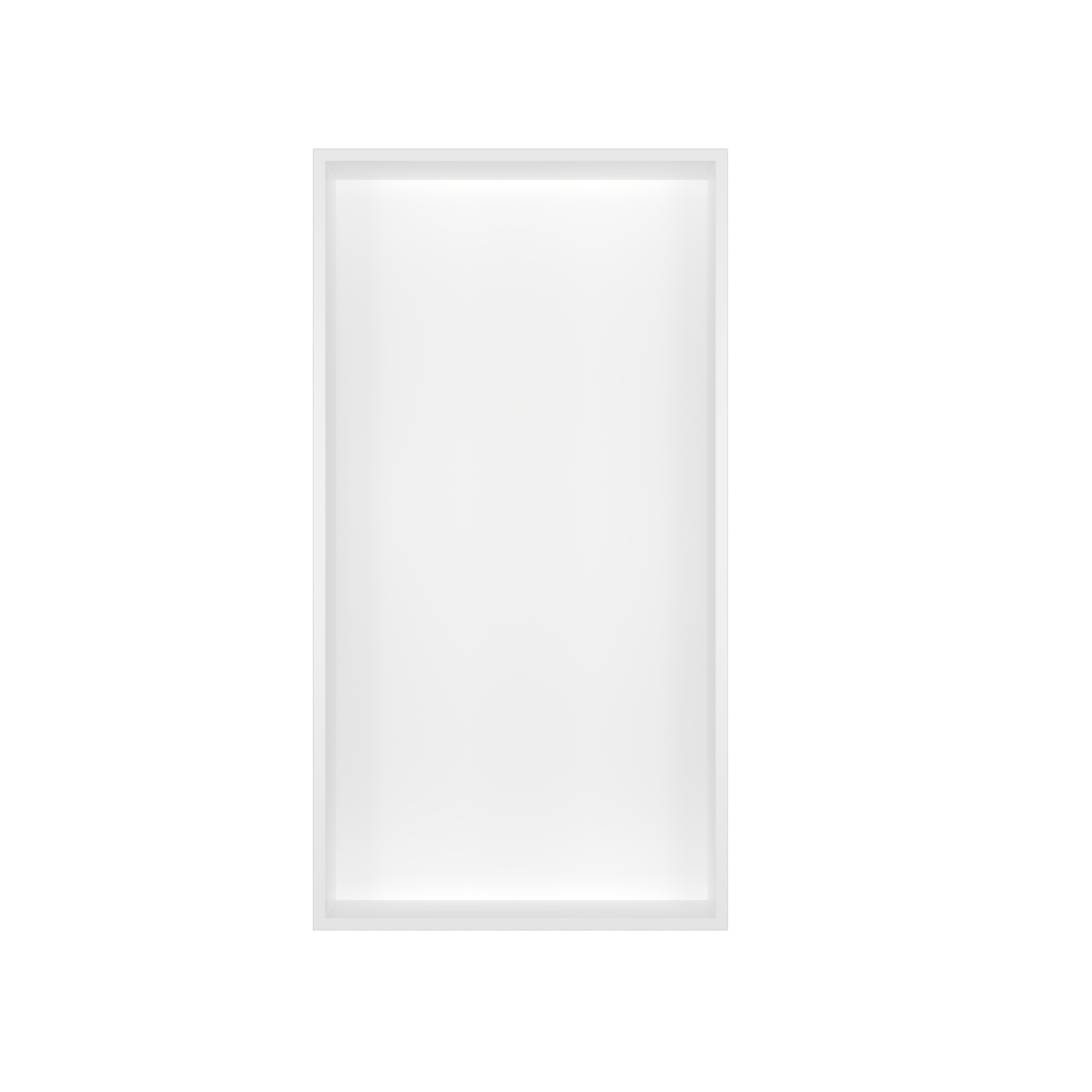 DeerValley 12" x 24" Single Shelf Shower Niche with Drainage Slope, Matte Black, White, or Stainless Steel Finish - Recessed Wall Bathroom Niche, No Tile Required