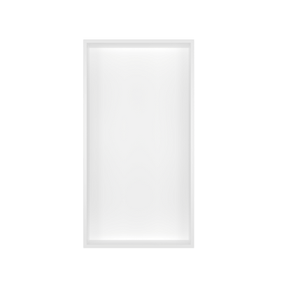 DeerValley 12" x 24" Single Shelf Shower Niche with Drainage Slope, Matte Black, White, or Stainless Steel Finish - Recessed Wall Bathroom Niche, No Tile Required