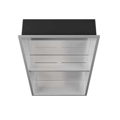 DeerValley 12" x 24" Double Shelf Shower Niche with Drainage Slope, Matte Black, White, or Stainless Steel Finish - Recessed Wall Bathroom Niche, No Tile Required