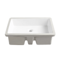 DeerValley Bath DeerValley DV-1U202 Ursa 22*15.5 White Ceramic Undermount Rectangular Space-Saving Bathroom Sink with Overflow Undermount Sinks