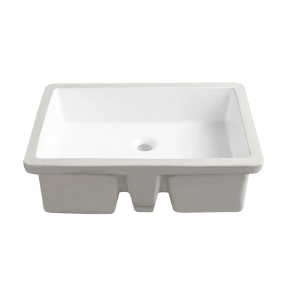 DeerValley Bath DeerValley DV-1U202 Ursa 22*15.5 White Ceramic Undermount Rectangular Space-Saving Bathroom Sink with Overflow Undermount Sinks
