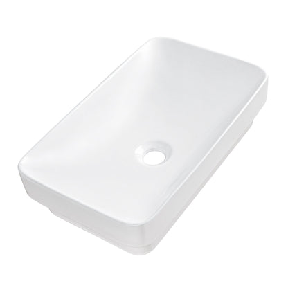 ALLY 12"/16" Rectangular Drop-in Bathroom Sink With Multiple Colors, Scratch-Resistant Ceramic