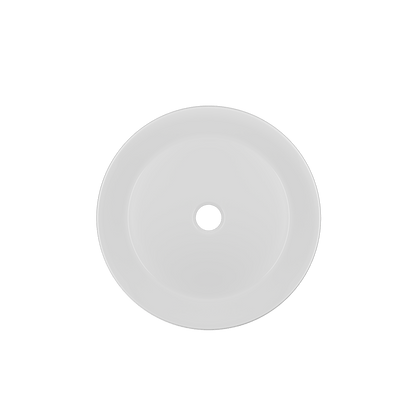 DeerValley DV-1V0320 16" x 16" Round Ceramic Vessel Sink with Wavy Texture Design