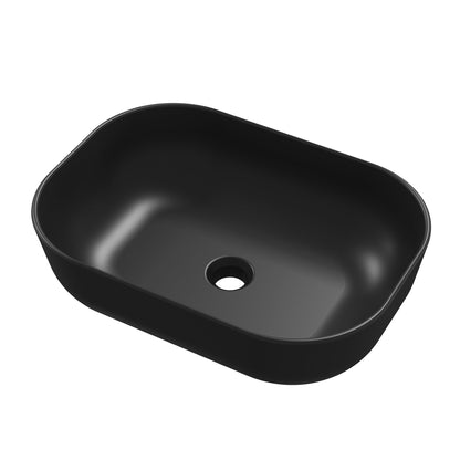 PRISM 20" Rectangular Vessel Bathroom Sink, Without Overflow