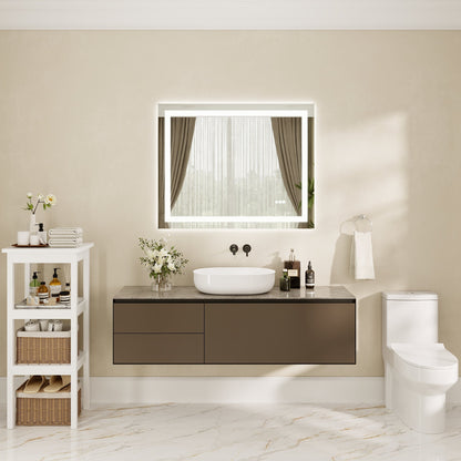 DeerValley 40"x 32" / 55"x 30"  LED Bathroom Mirror with Lights, 1.5X Anti-Fog, Front and Backlit Frameless LED Mirror£¬DV-1VM0309/DV-1VM0308