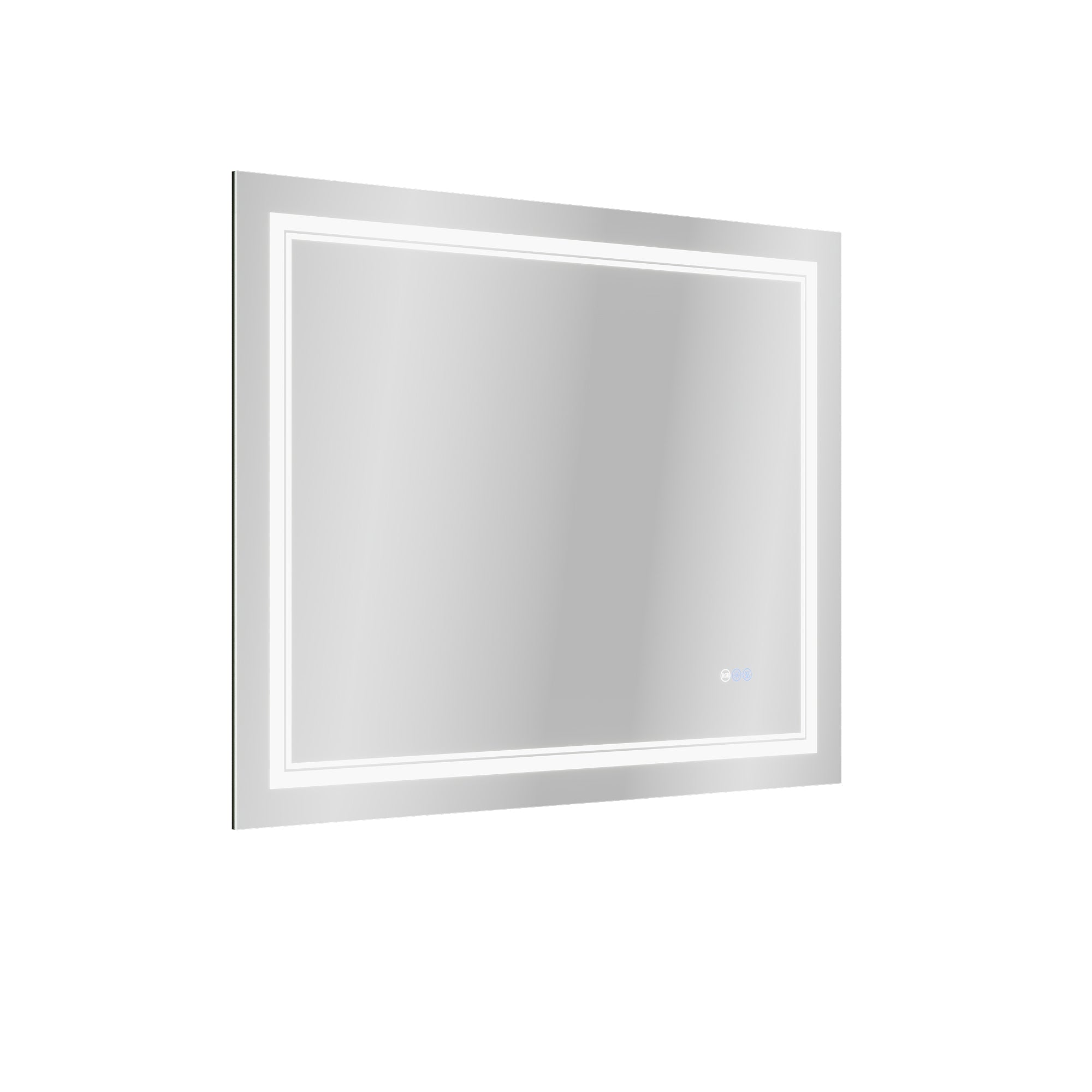 DeerValley 40"x 32" RGB LED Bathroom Mirror, Front Light and RGB Backlit Lighted Vanity Mirror